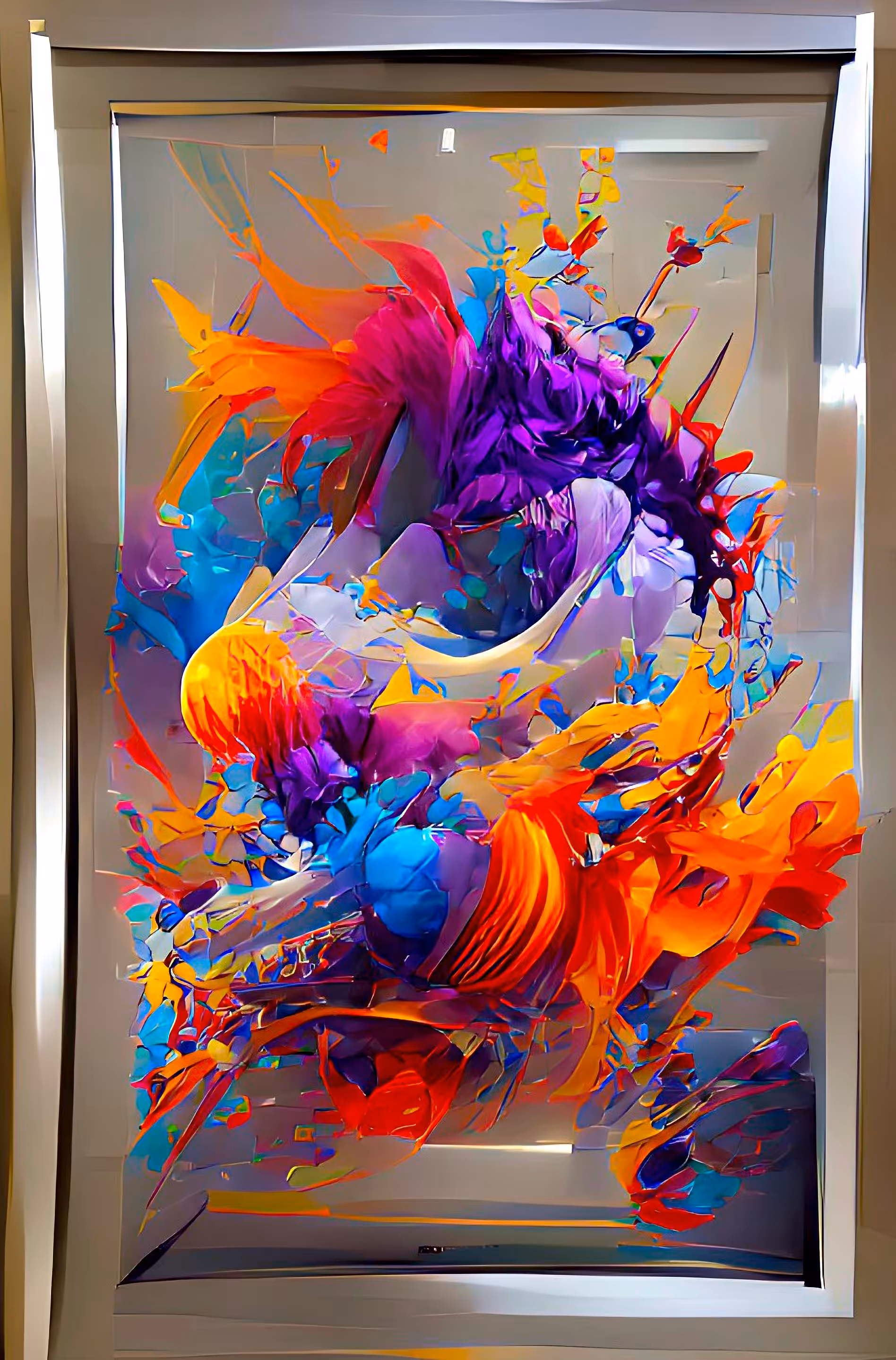 Framed AI - Painted SIlver
