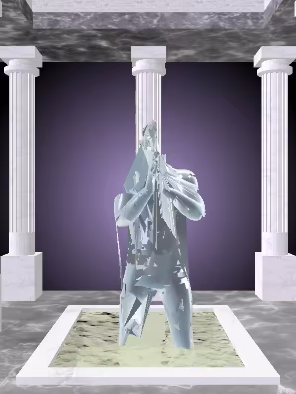 HeavenComputer: The Praying Shimmery Blue Man #1136