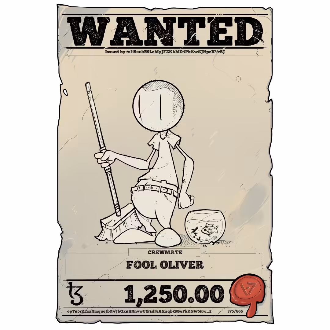 FOOL OLIVER | TEZOS PIRATE 375/666