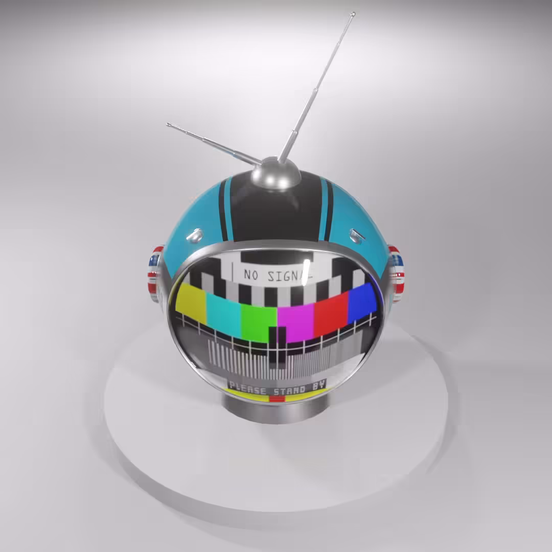 Astro Helmet 3D Animation TV