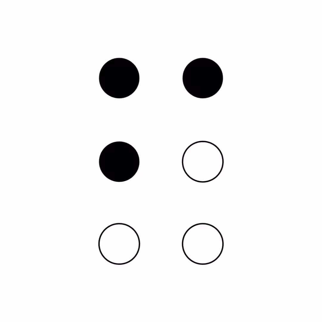 Braille Cell: F