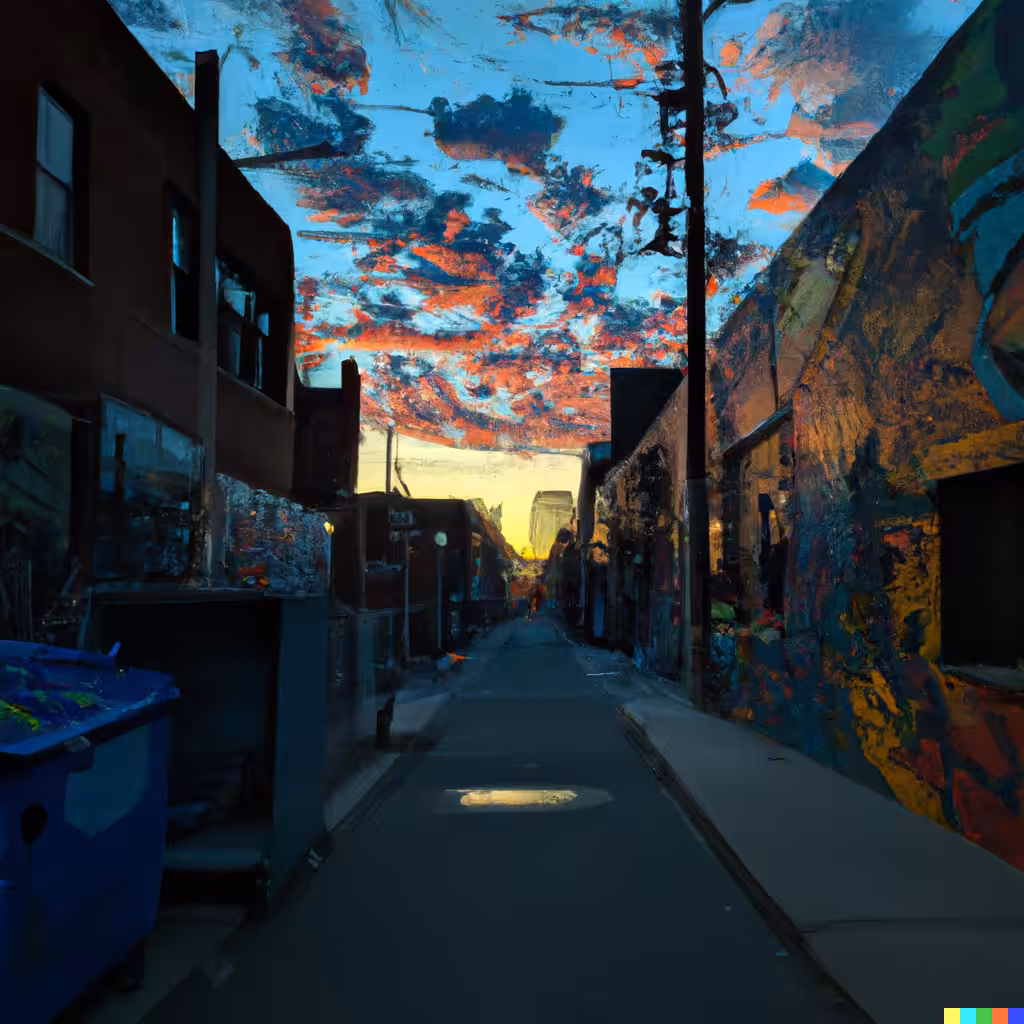 December Alley Sunrise