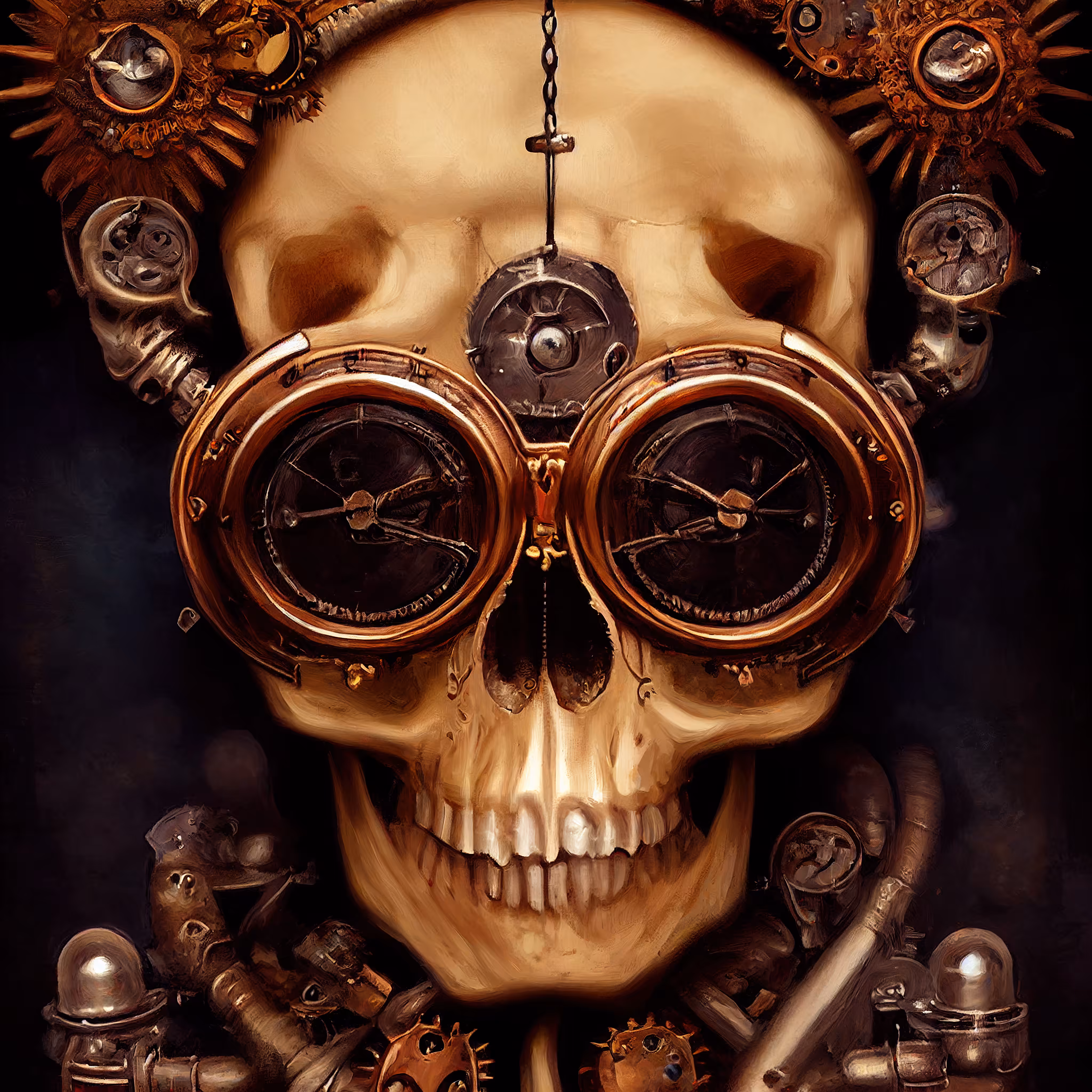 Steampunk skull