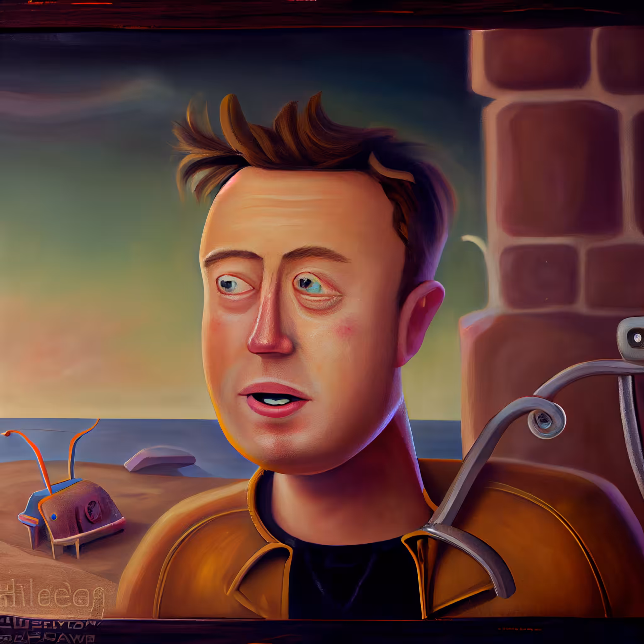 Cartoon Musk