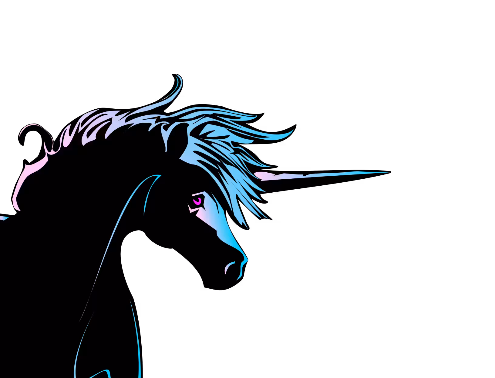 Cosmic Unicorn Lt blue Pink Blue PFP Avatar