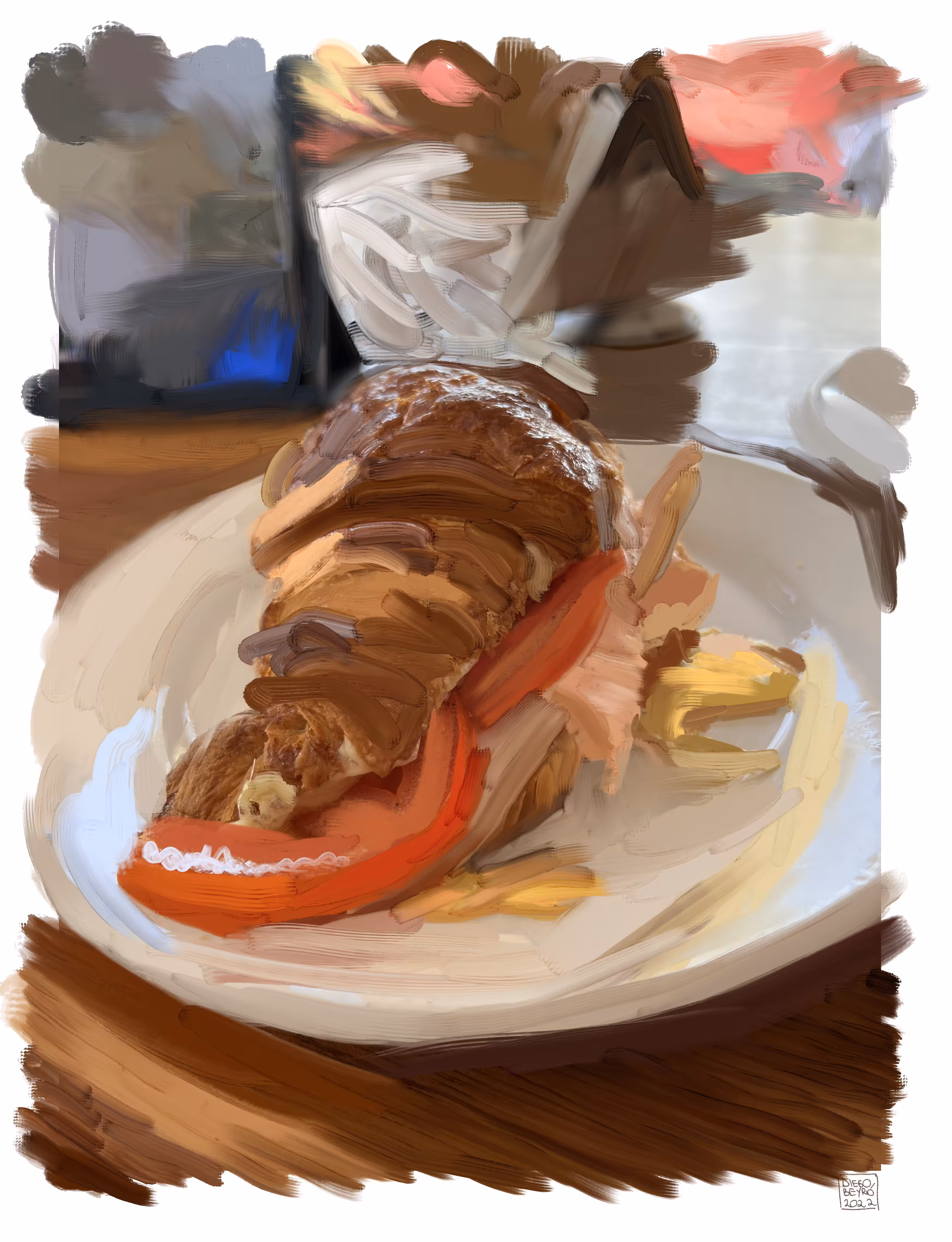 Specials: Ham and Cheese Croissant (tomato included)