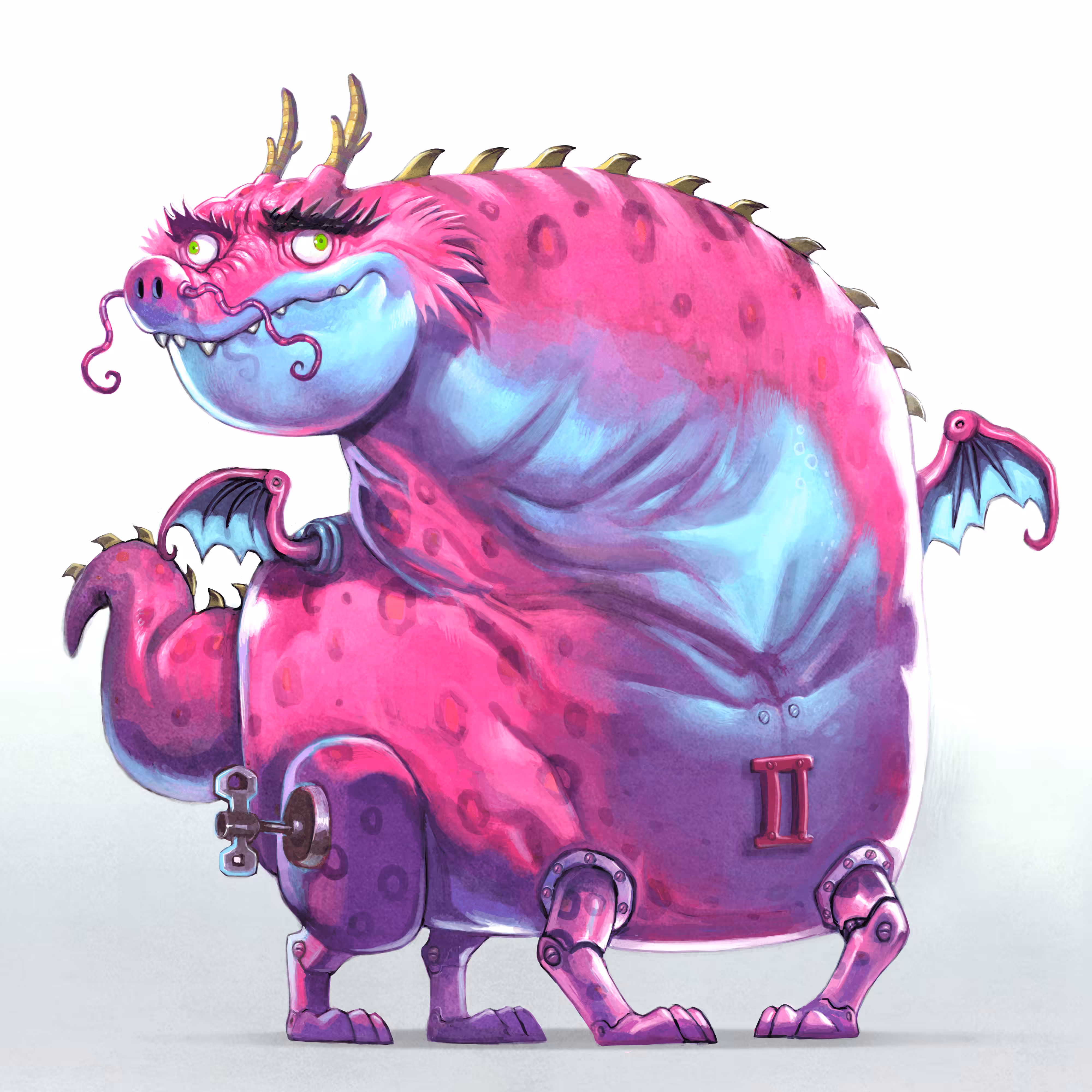 Wind up Dragon II : Neon Pink