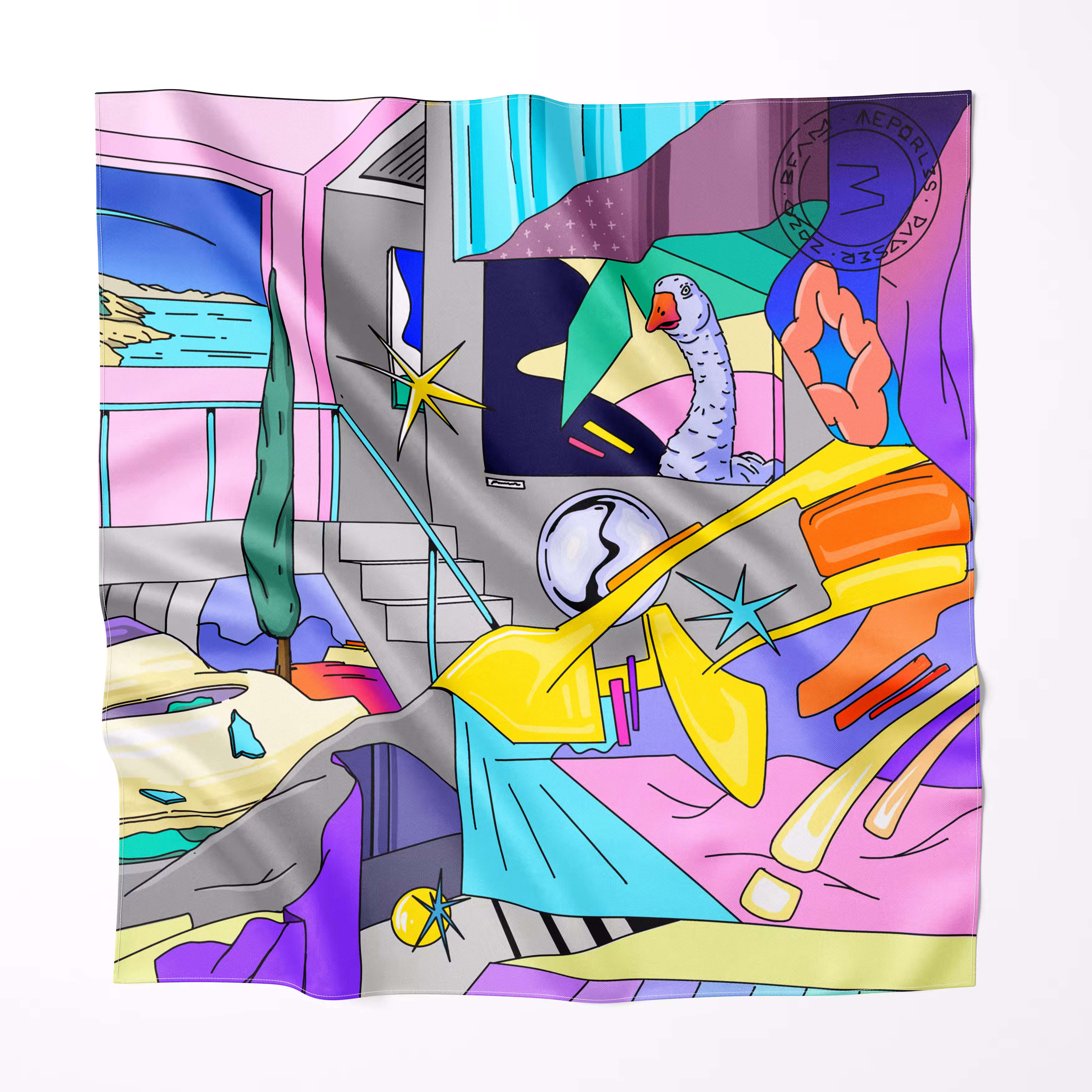 $Silk Scarf "Take me Home"