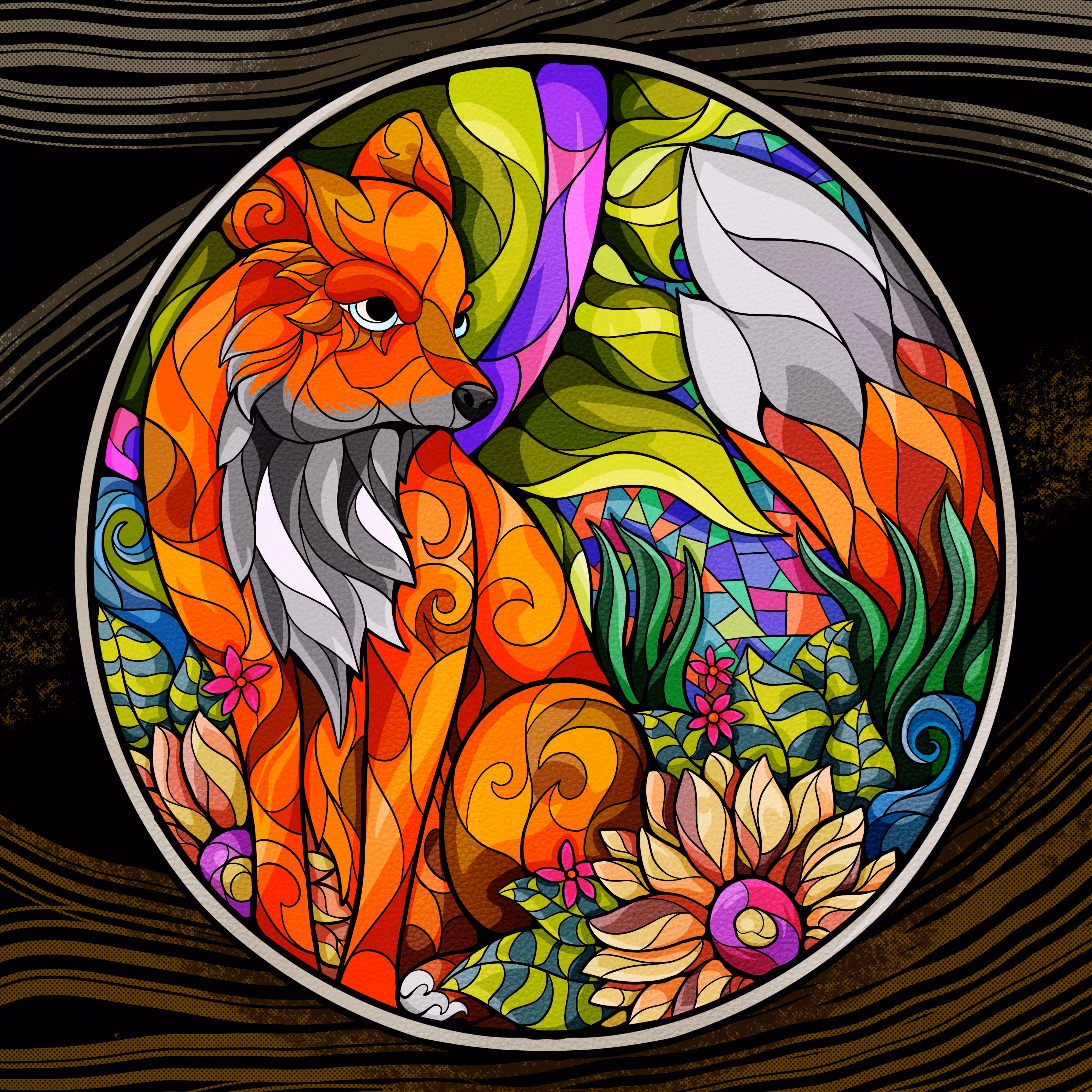 Stainedglass Coin #6