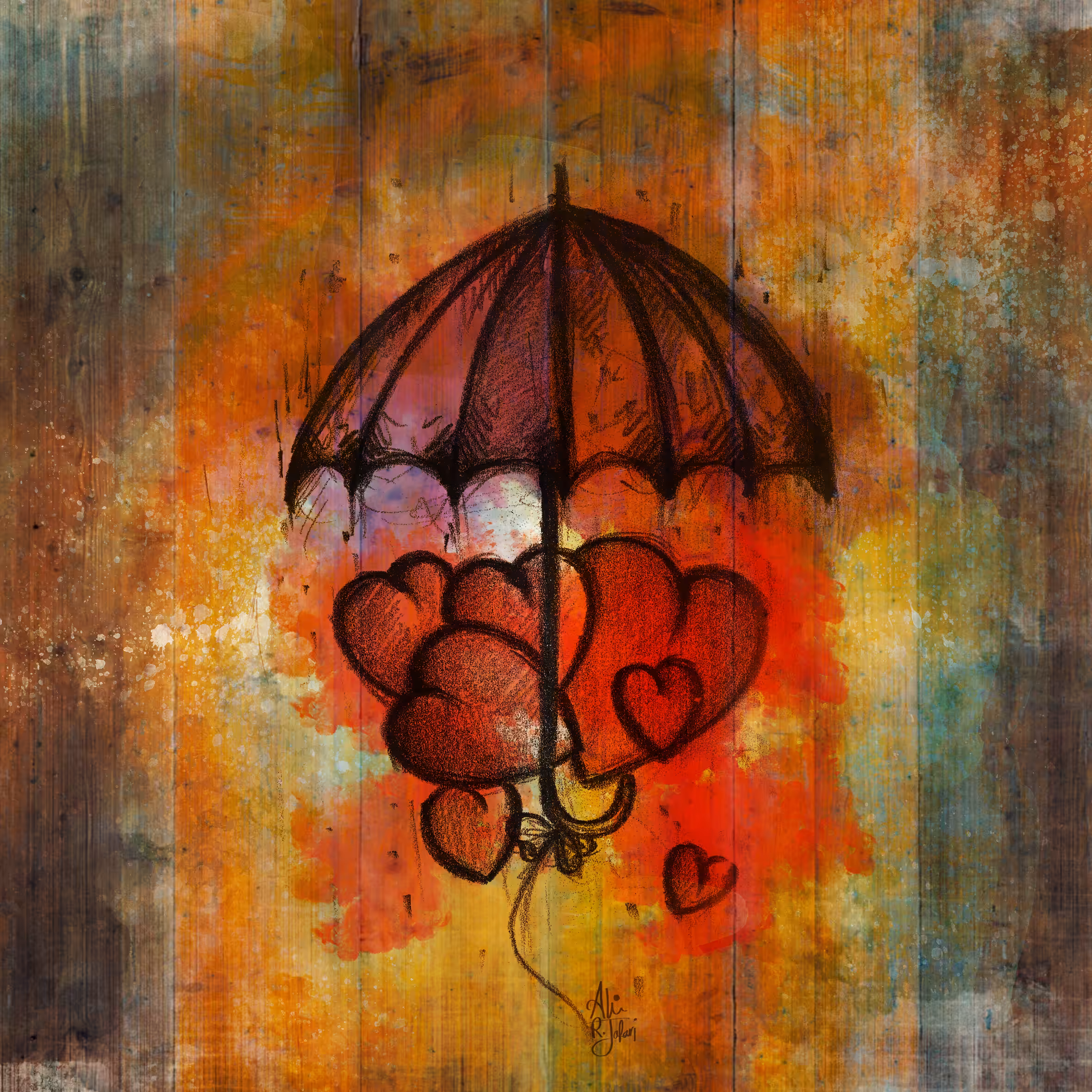 Love & umbrella