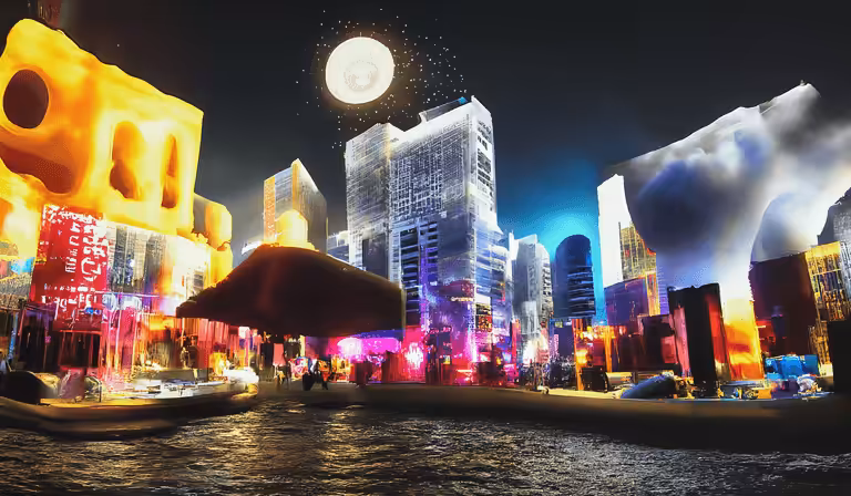 Night in the Metaverse City