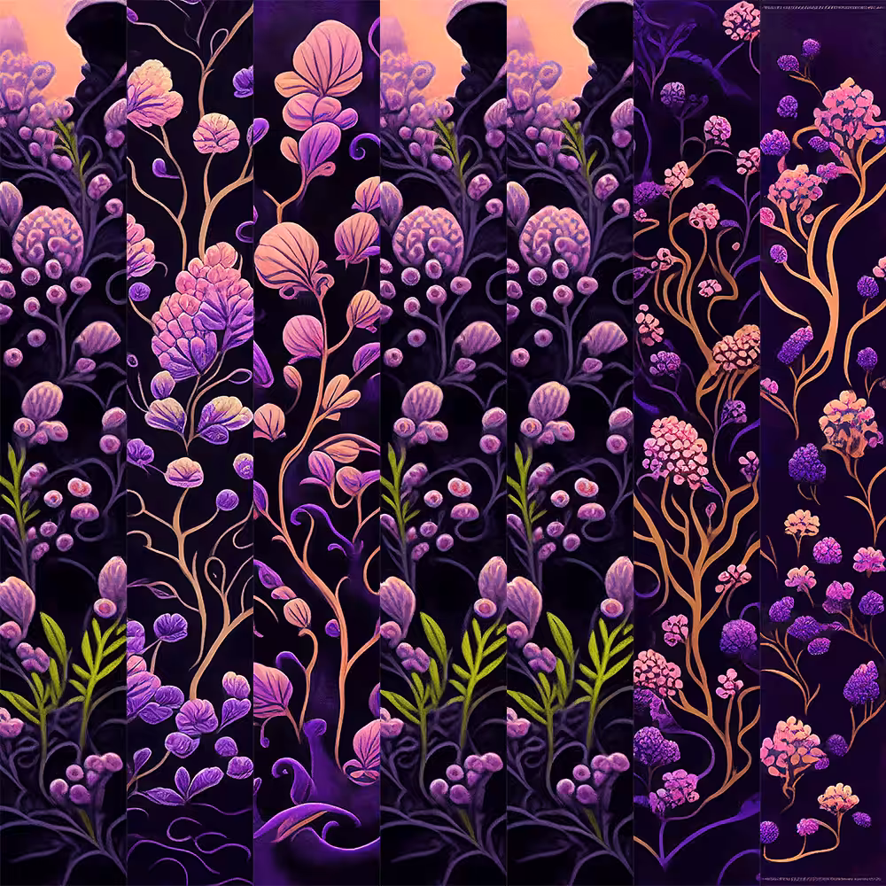 AI Purple Flowers #11