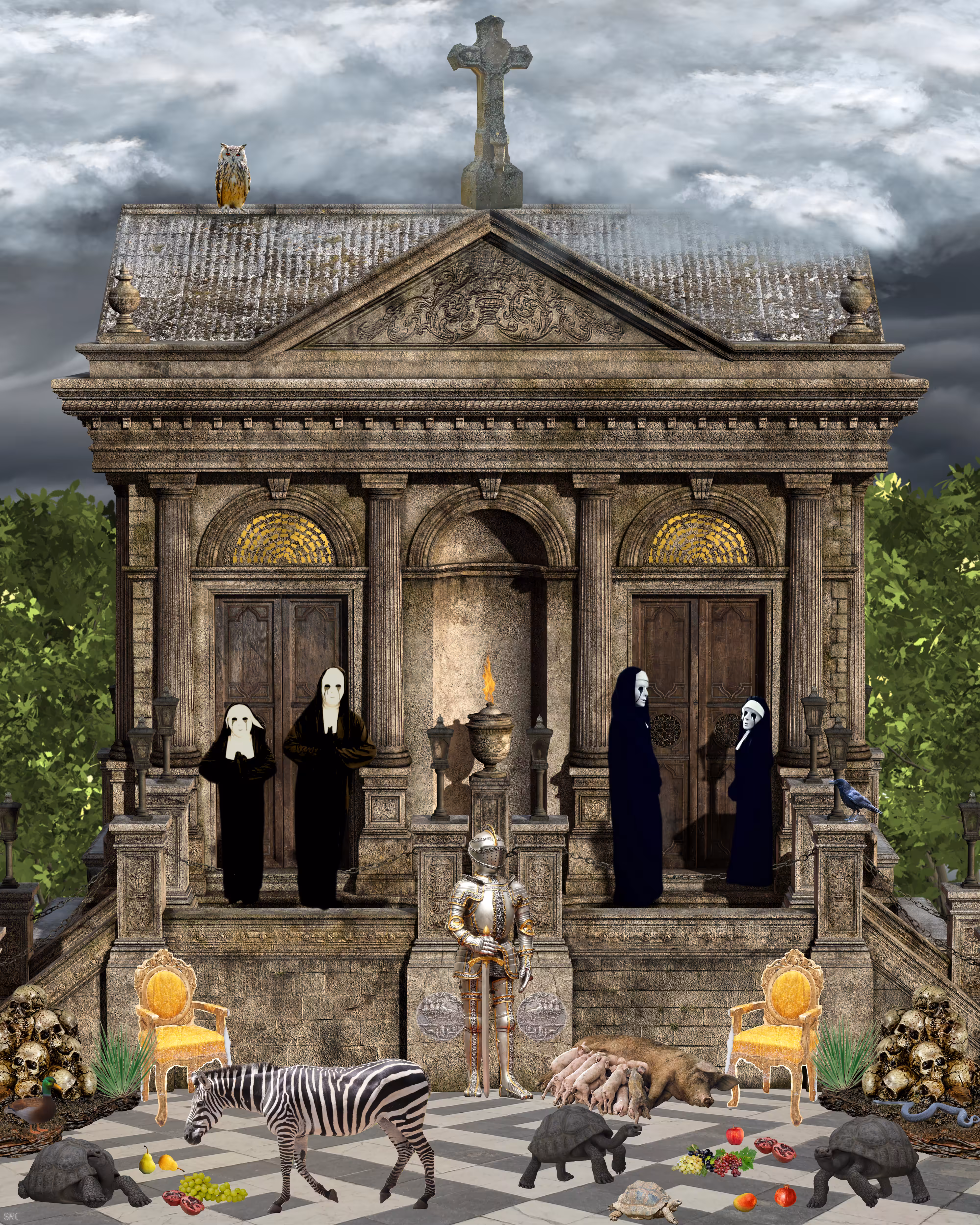 1/1 Collage Art : Ritual De Lo Habitual,