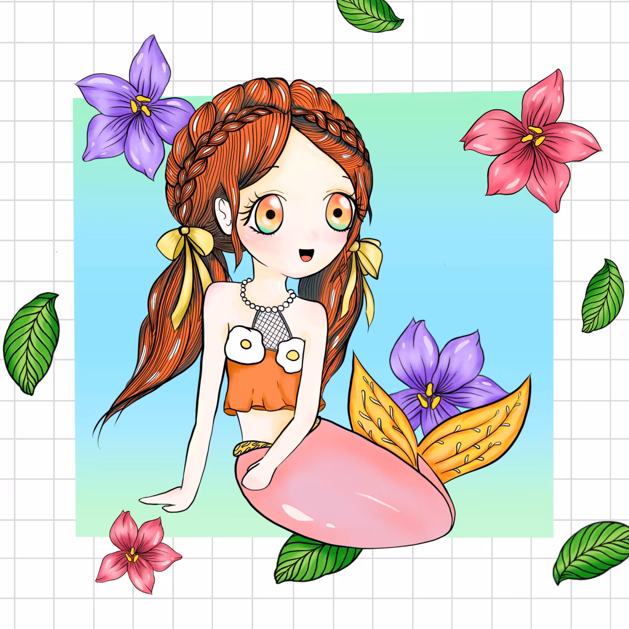 Orange Mermaid