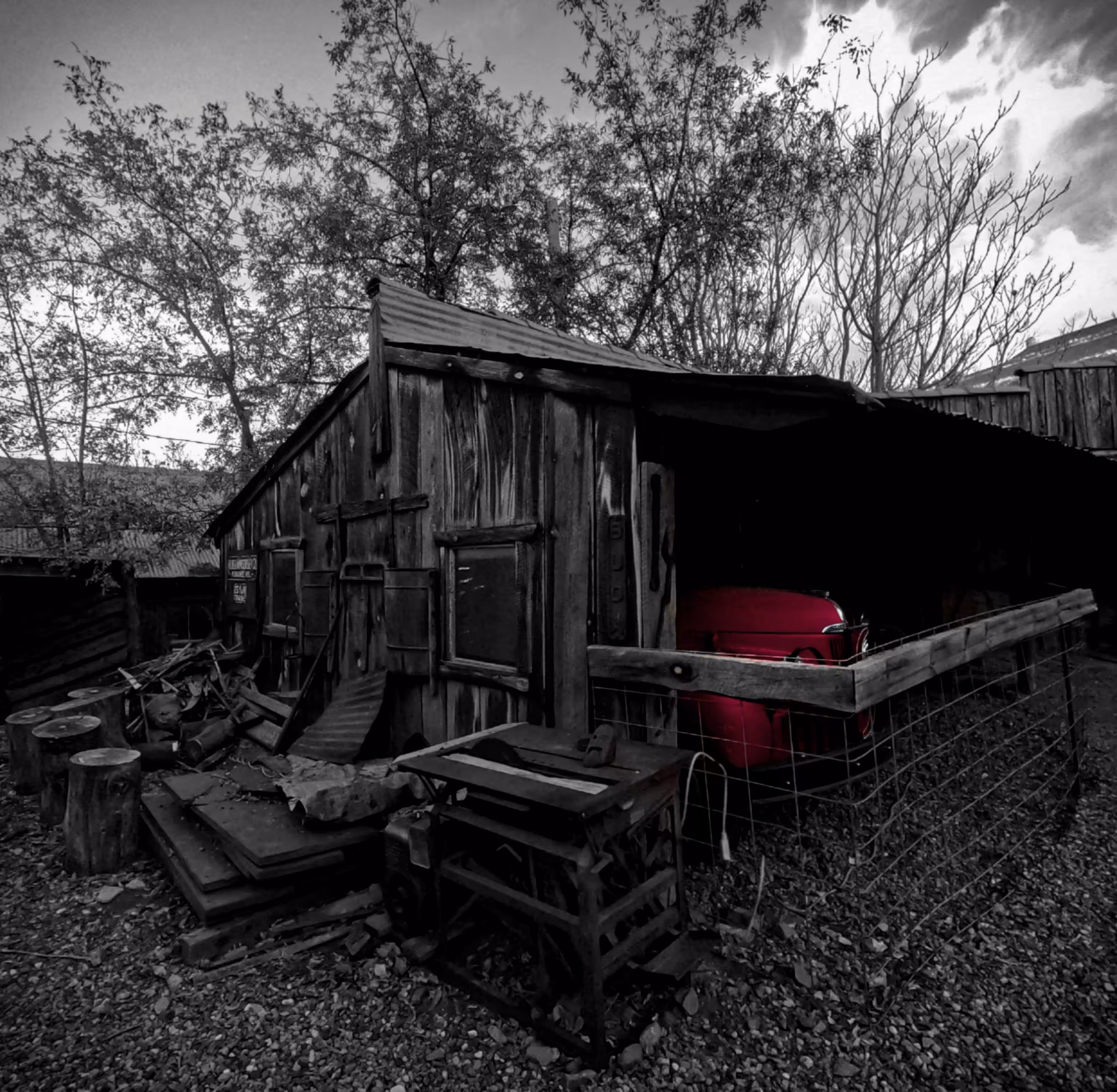 Hidden Red in the Shed 
