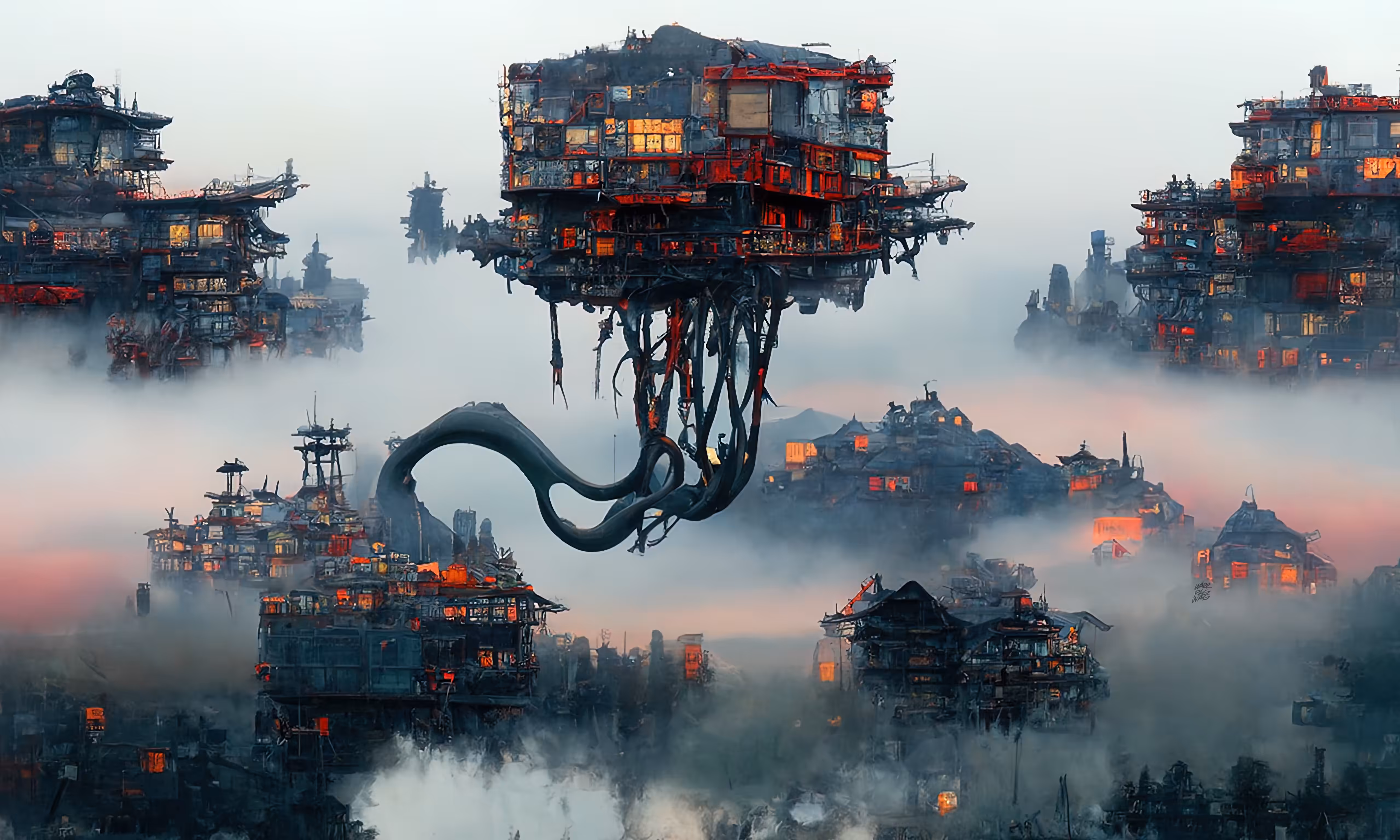 Diffused Arch: Floating Buildings 07