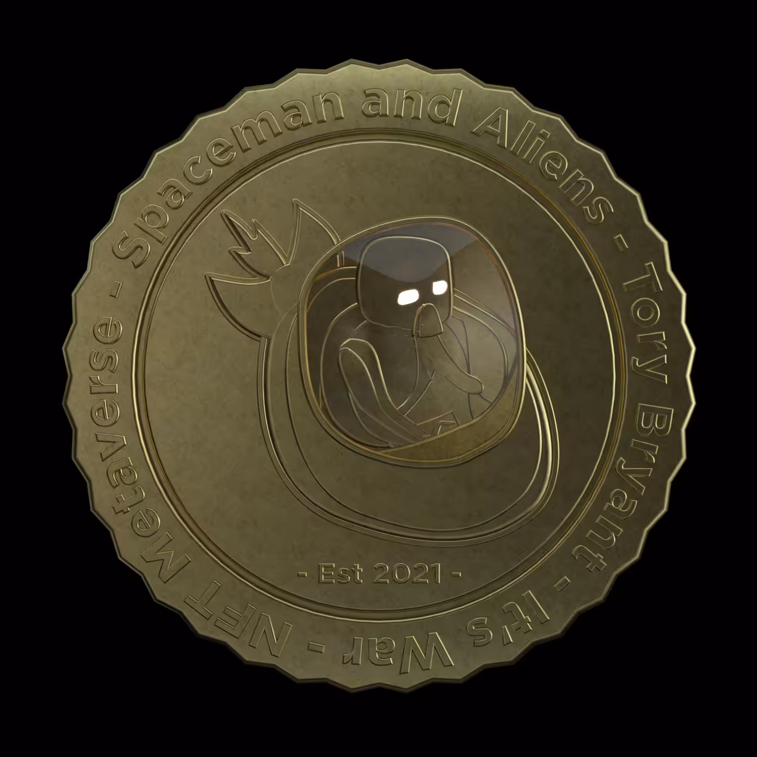 Spaceman and Aliens "Its War" Token 