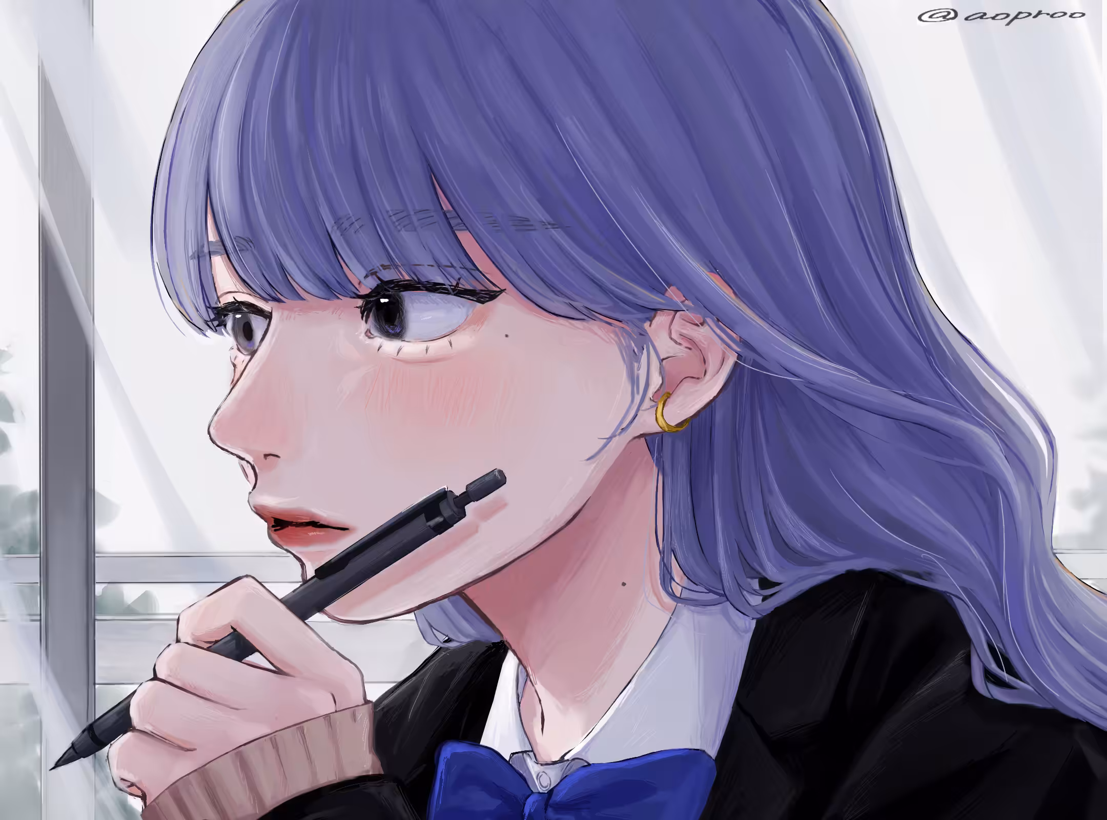 while in class