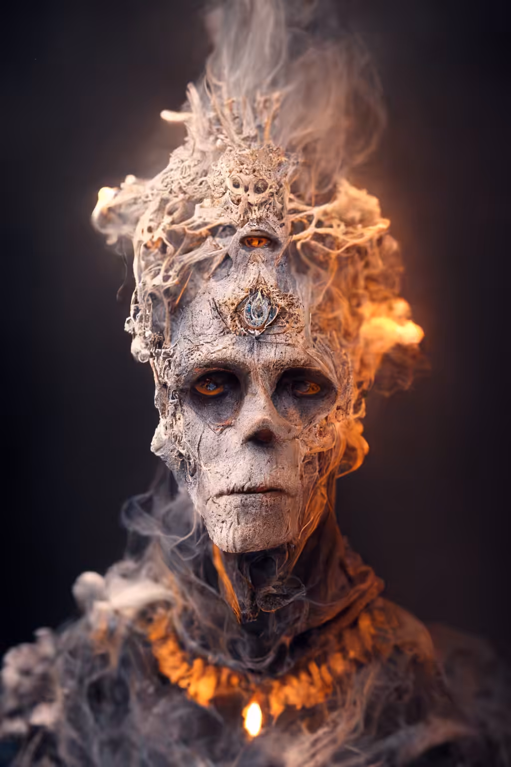 Burning skeleton