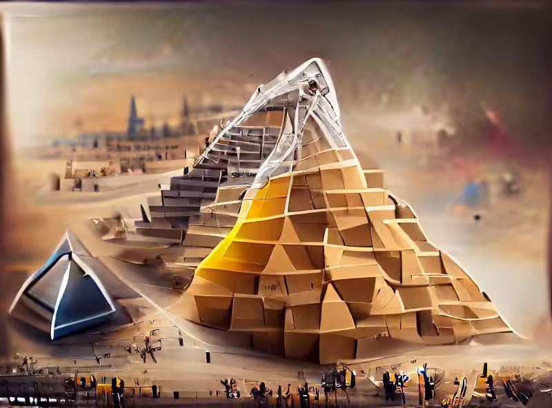 Abraham's First Works: building the great pyramids of giza