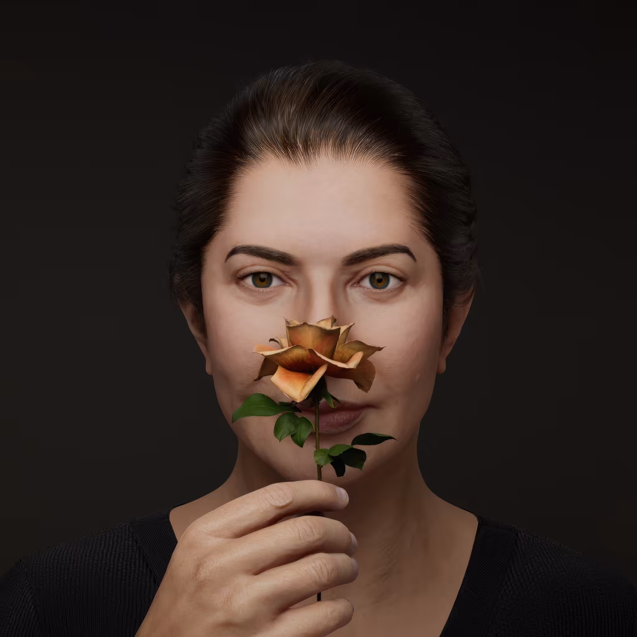 Portrait with Rose #575