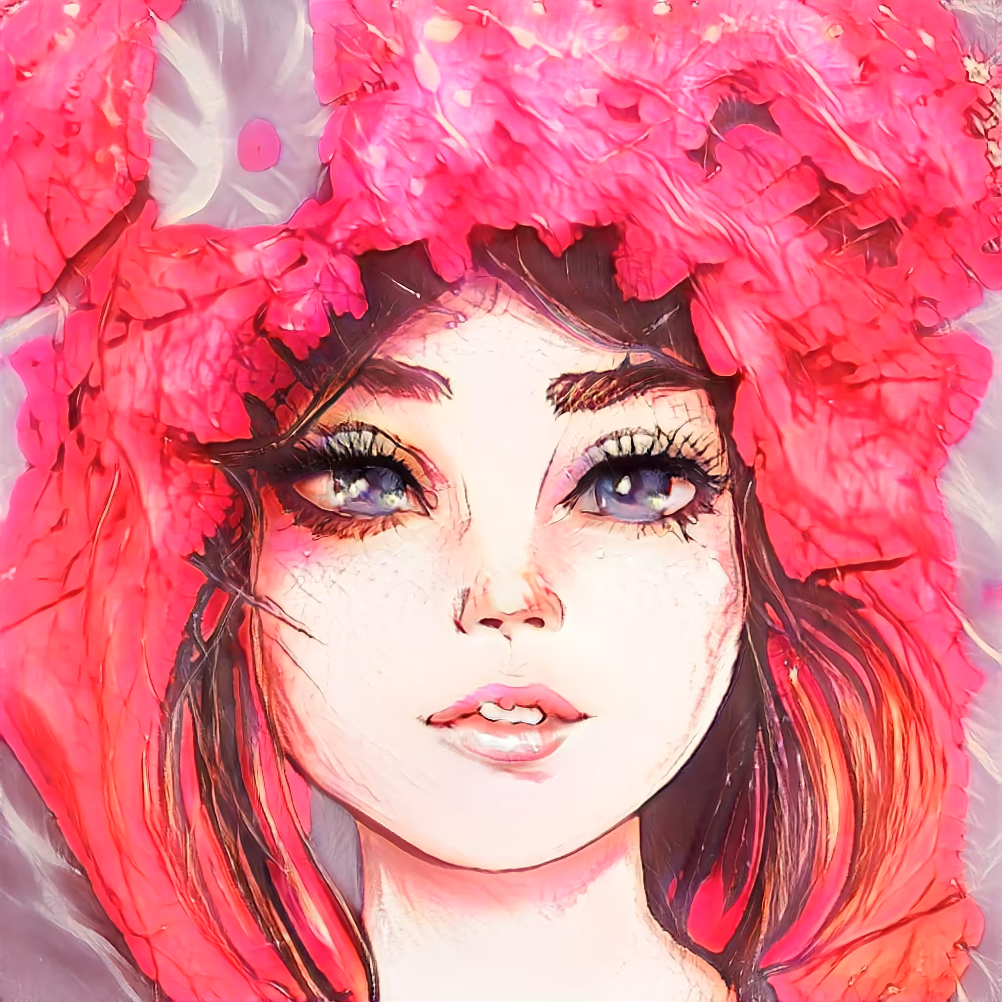 French Girl with Silly Orange Hat