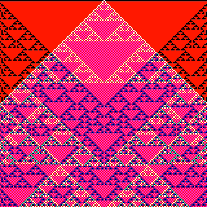 RGB Elementary Cellular Automaton #218
