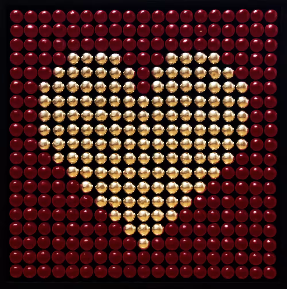 Bubble Gums Beating Heart Silver Gold