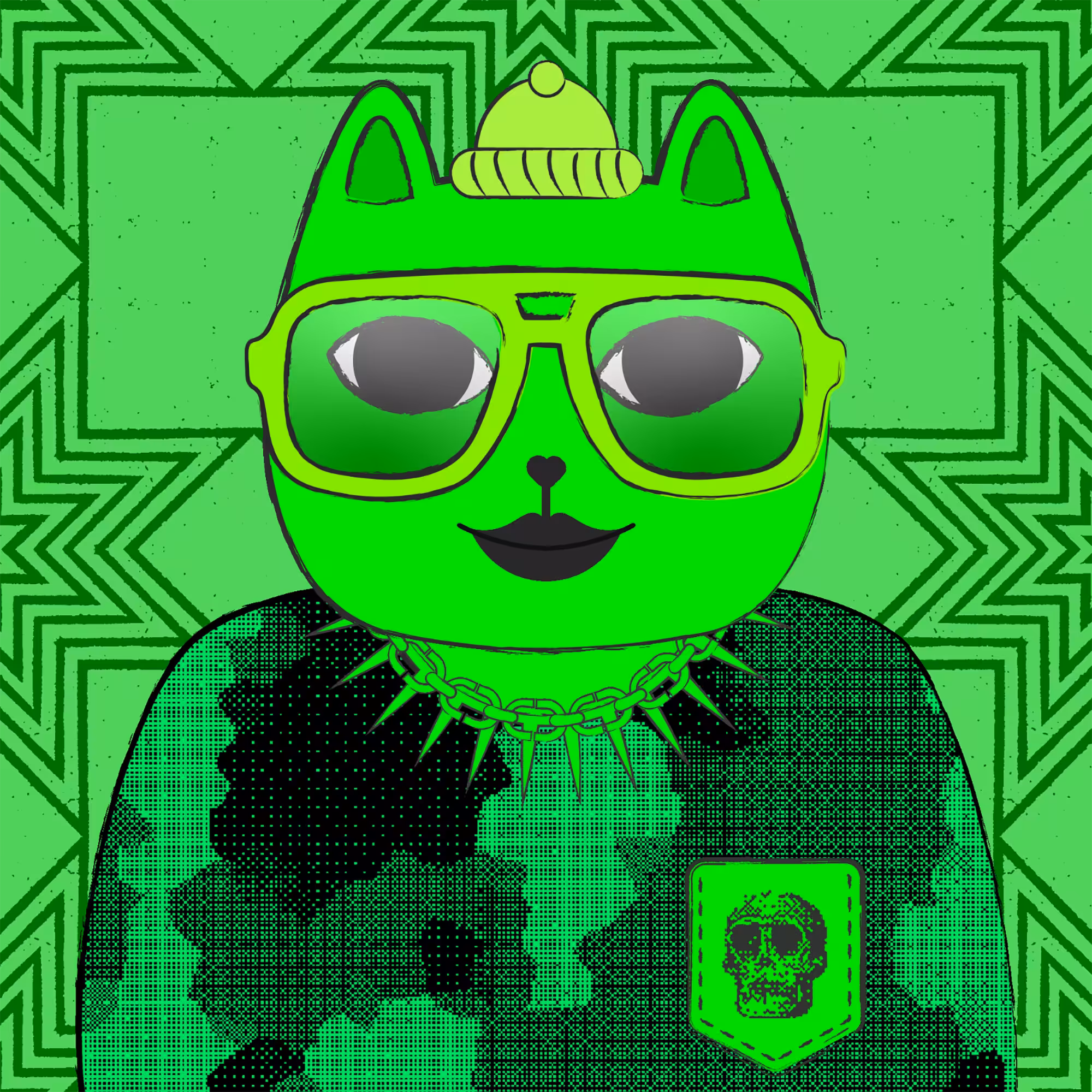 hash cats RGB – Green