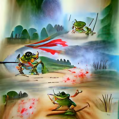 Samurai Frog Battle
