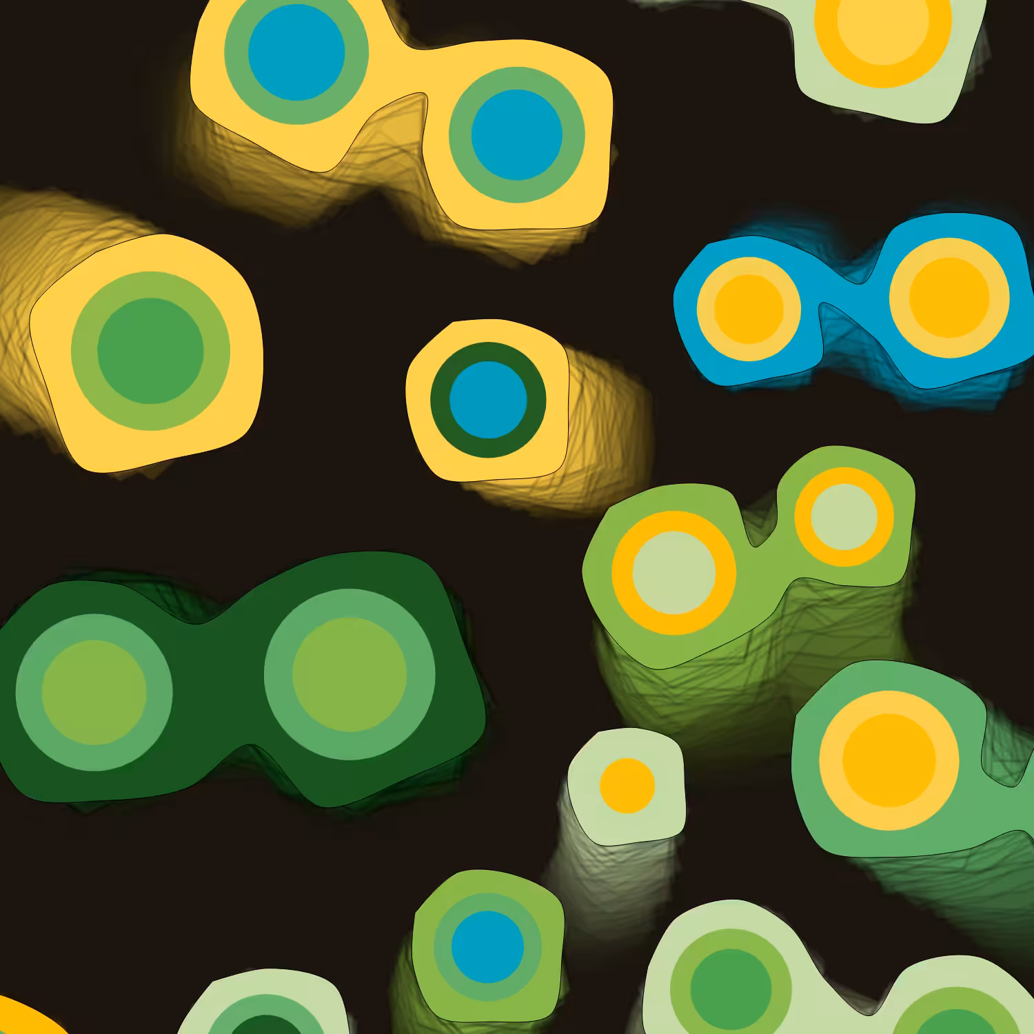 Geometric colorful shapes (Free edition) #104