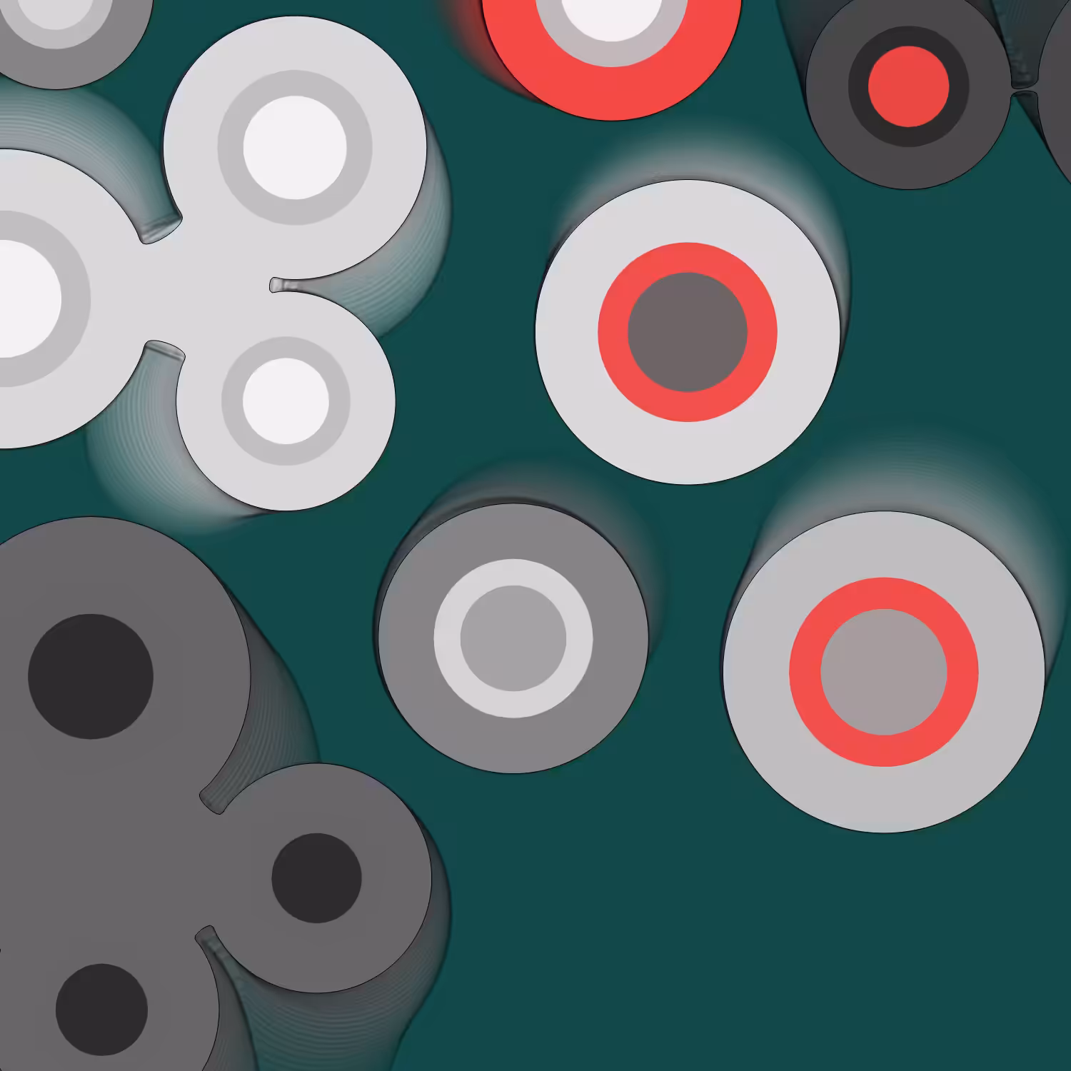 Geometric colorful shapes (Free edition) #16