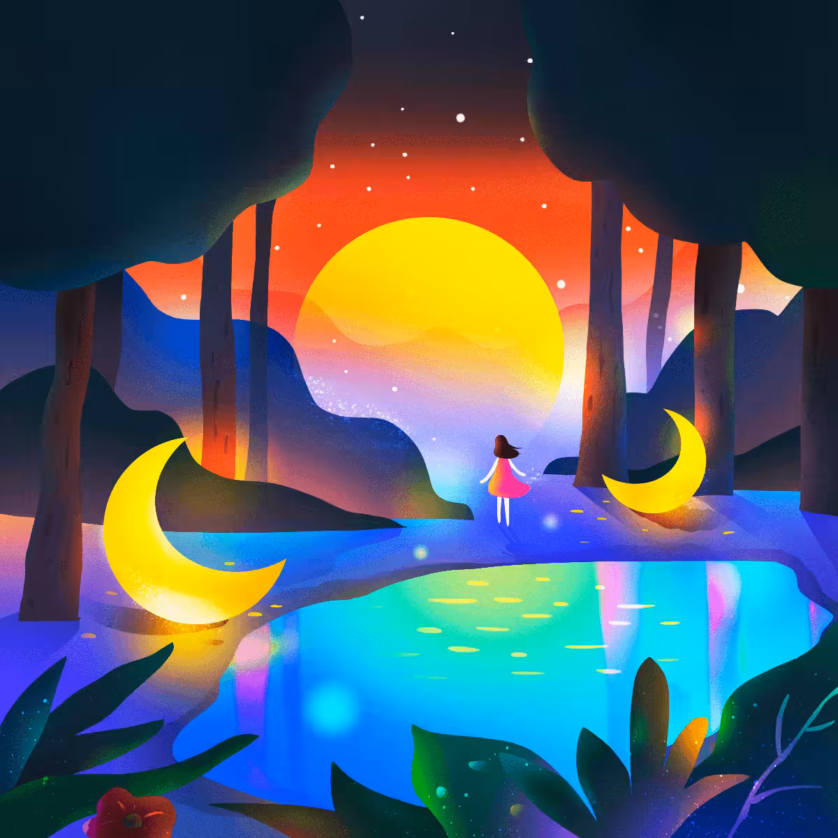 Light and lake