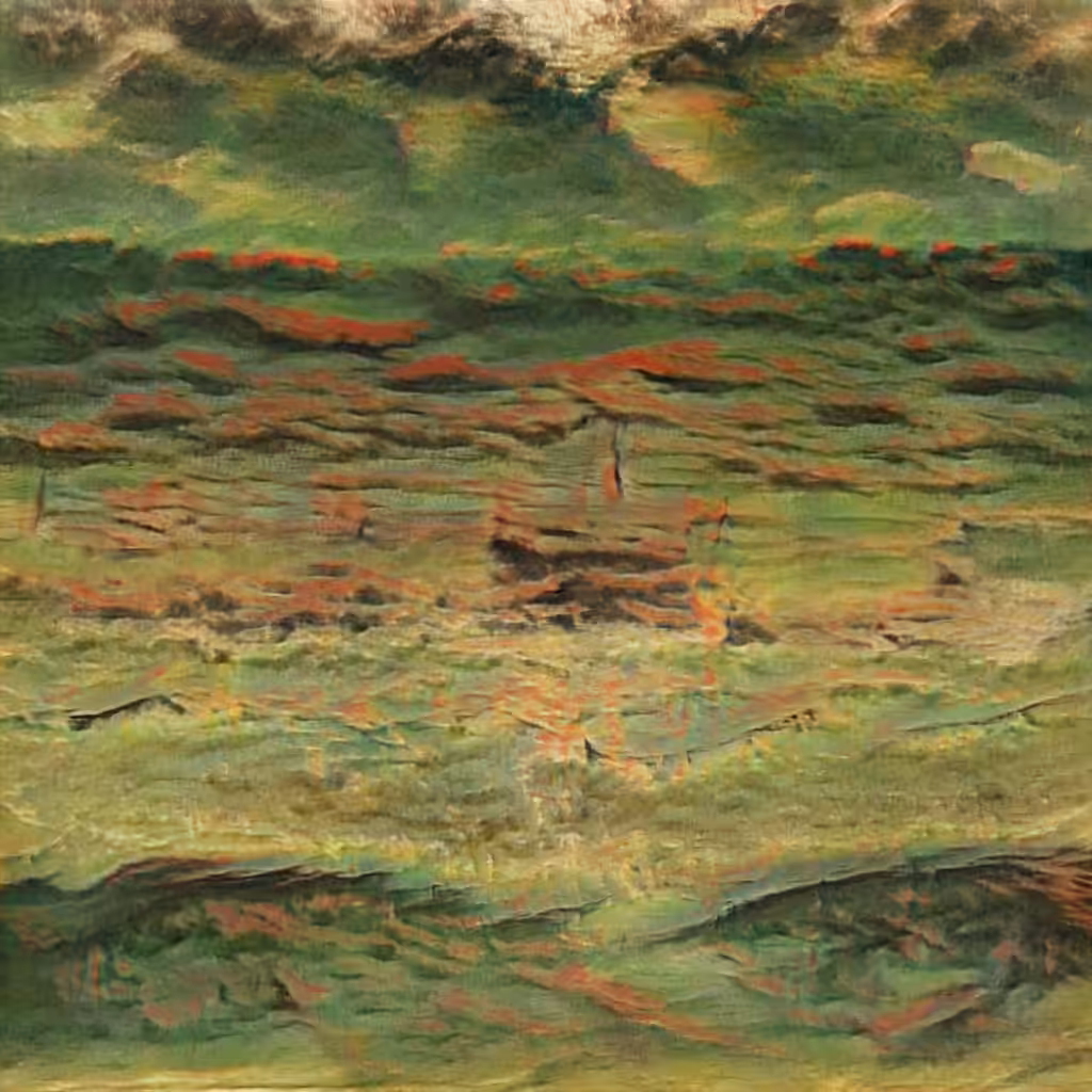 AI generated impressionistic sea painting
