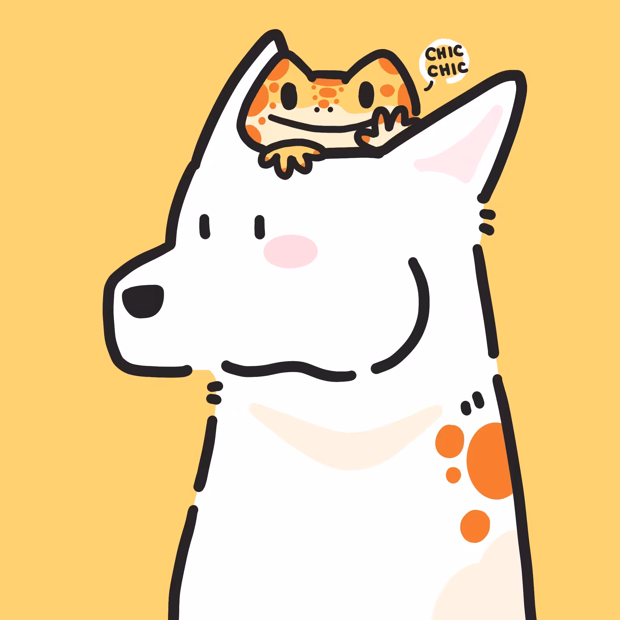 Collab pj. White Wolf x Chic Chic Gecko