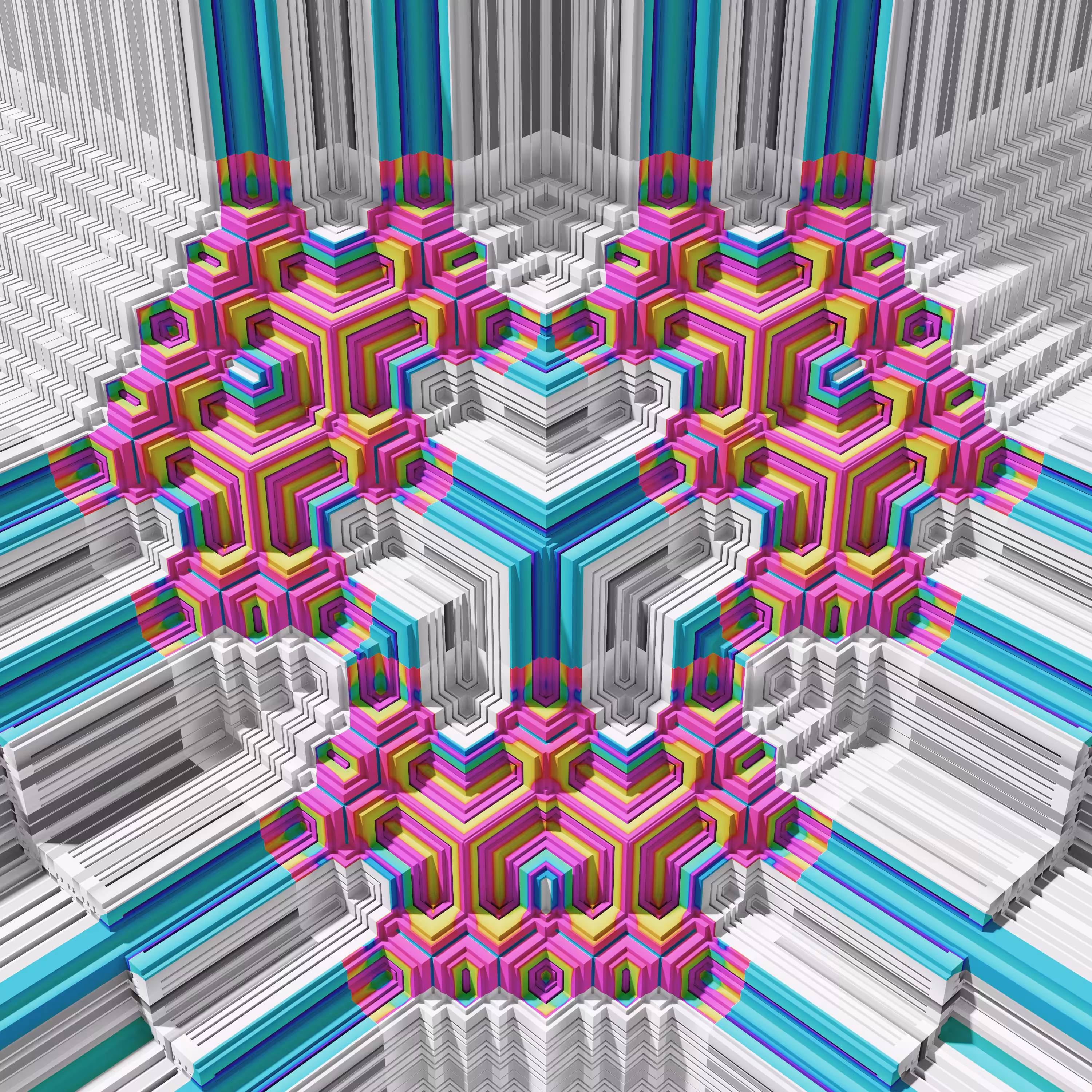 Colorful cubic sponge form 58