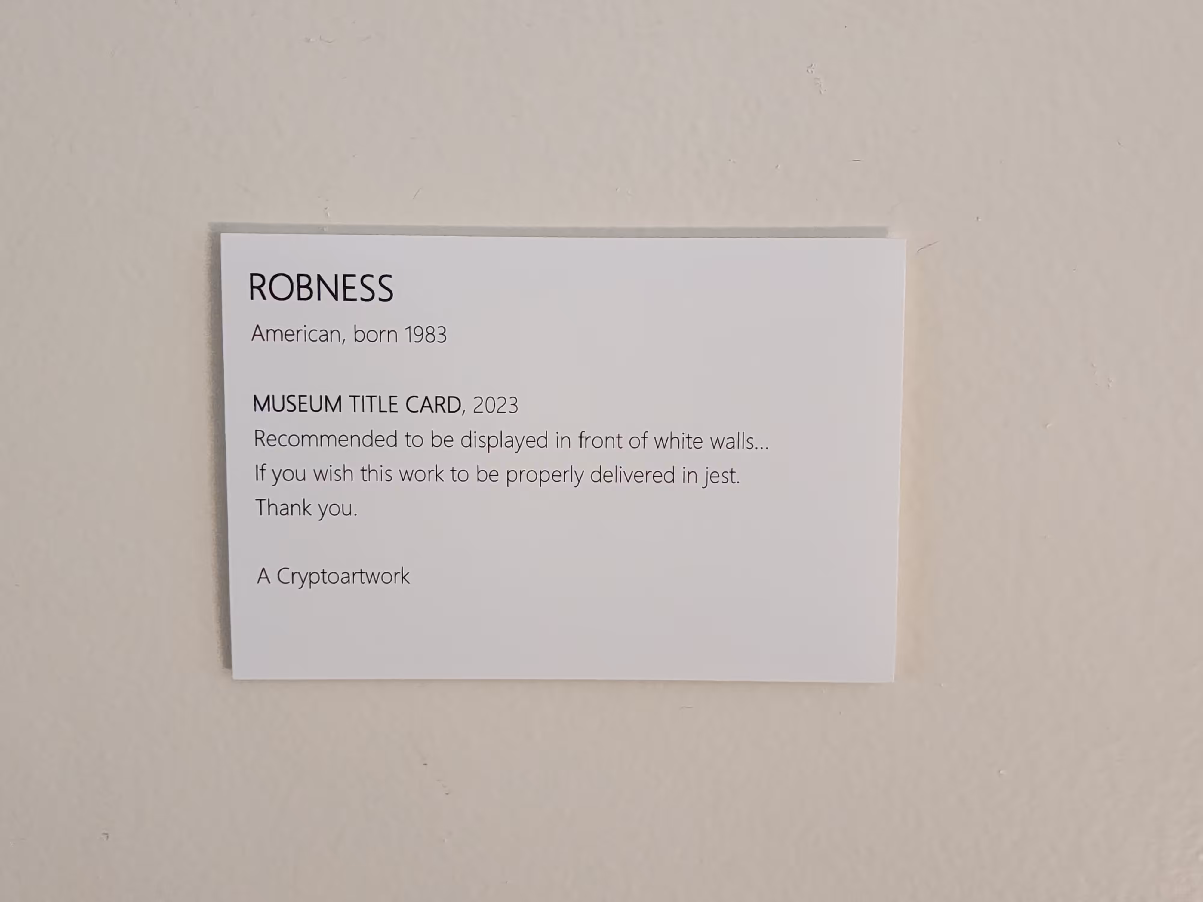 MUSEUM TITLE CARD
