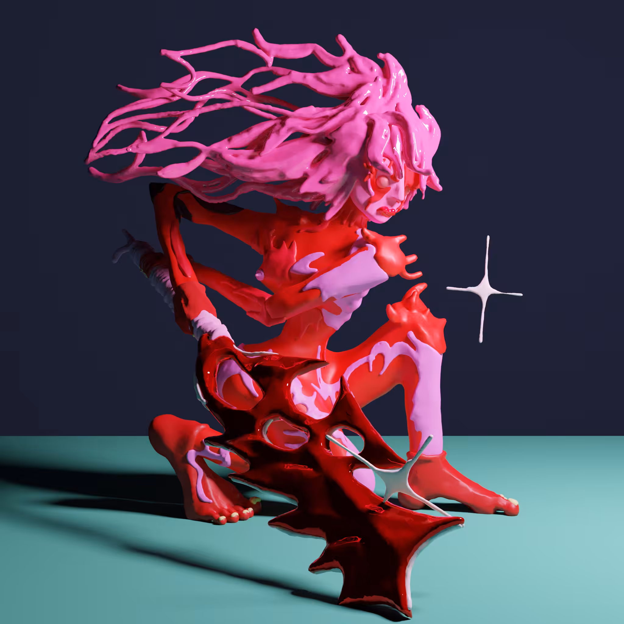 Painted Body Red