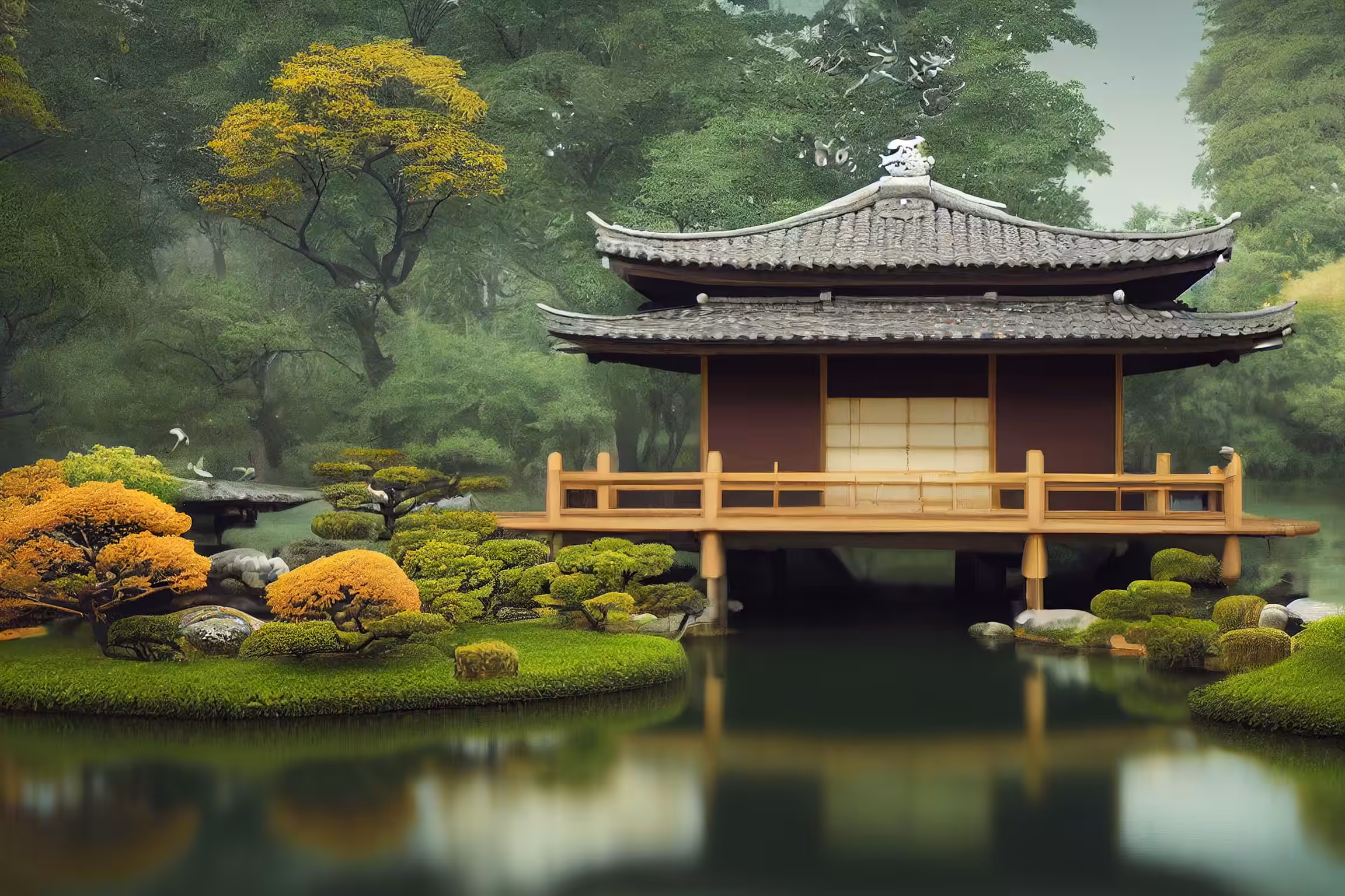 Ancient japanese tea house