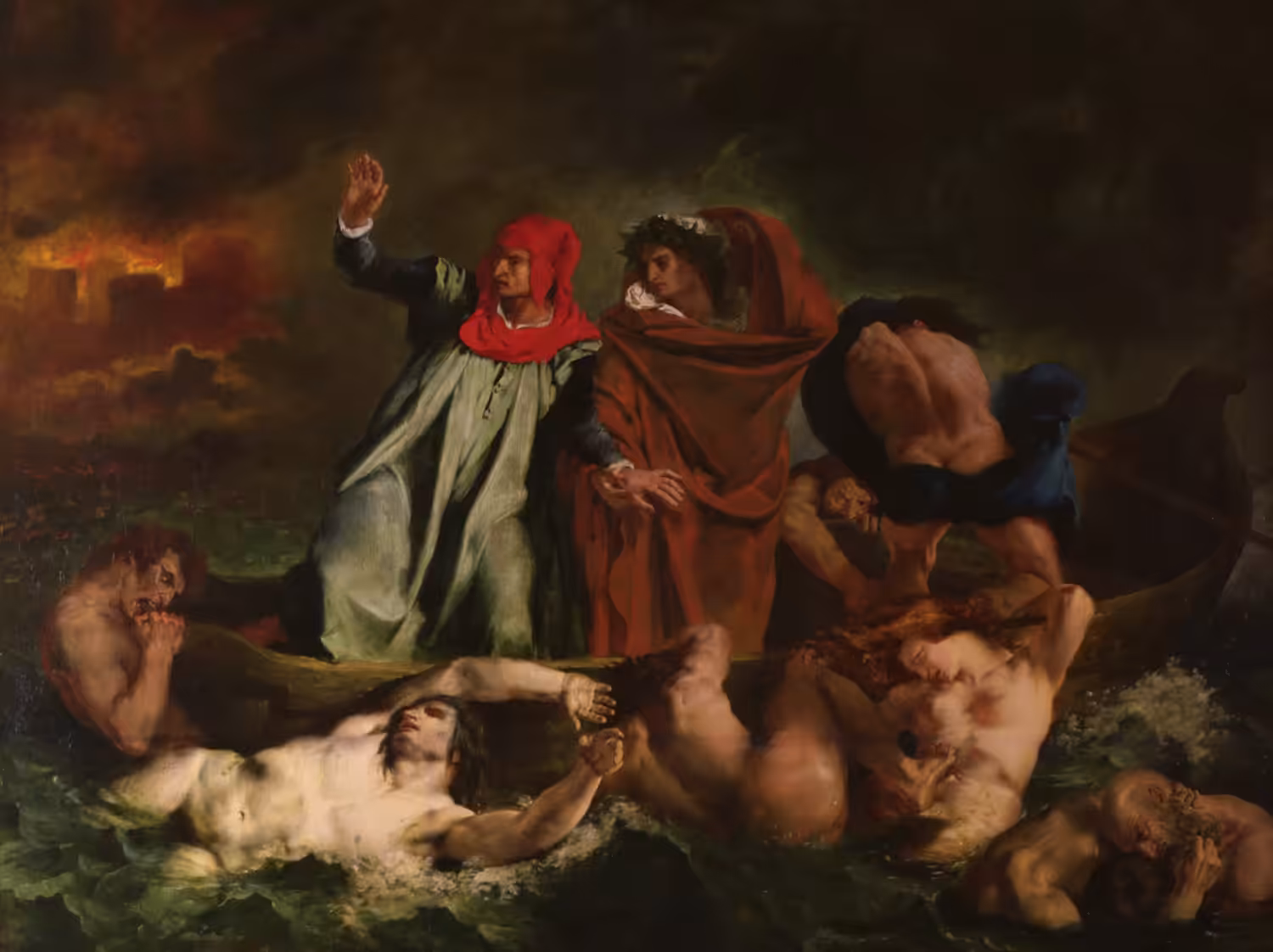 MELTING PAINTING IV  ( based on "Dante and Virgil in Hell" by Eugène Delacroix) 