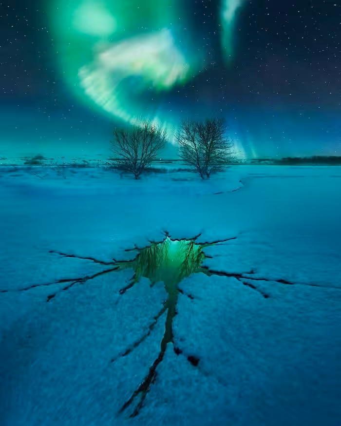 A crack on the ground 