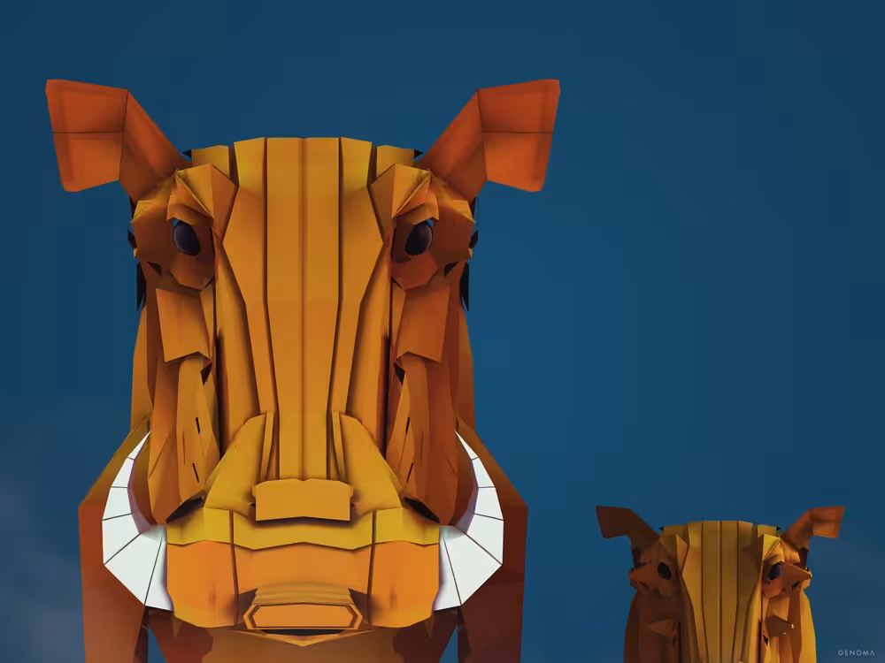 Portrait of Pixel Perfect Warthogs
