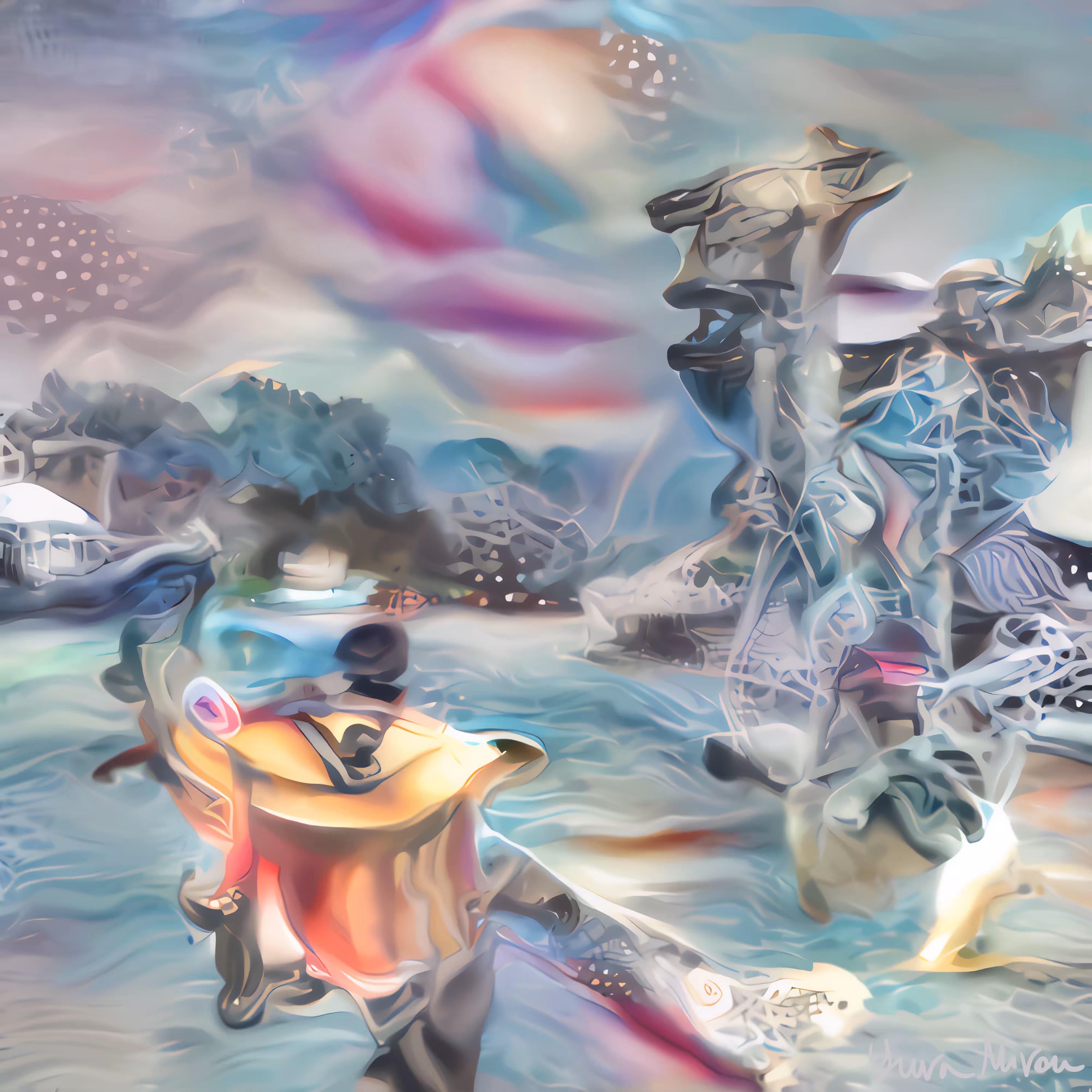 Remaining in a state where meditation is like the continuous flow of a river