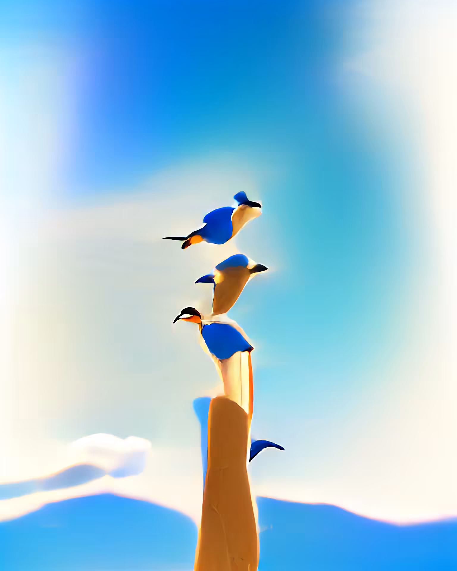 Bird in The Blue Sky