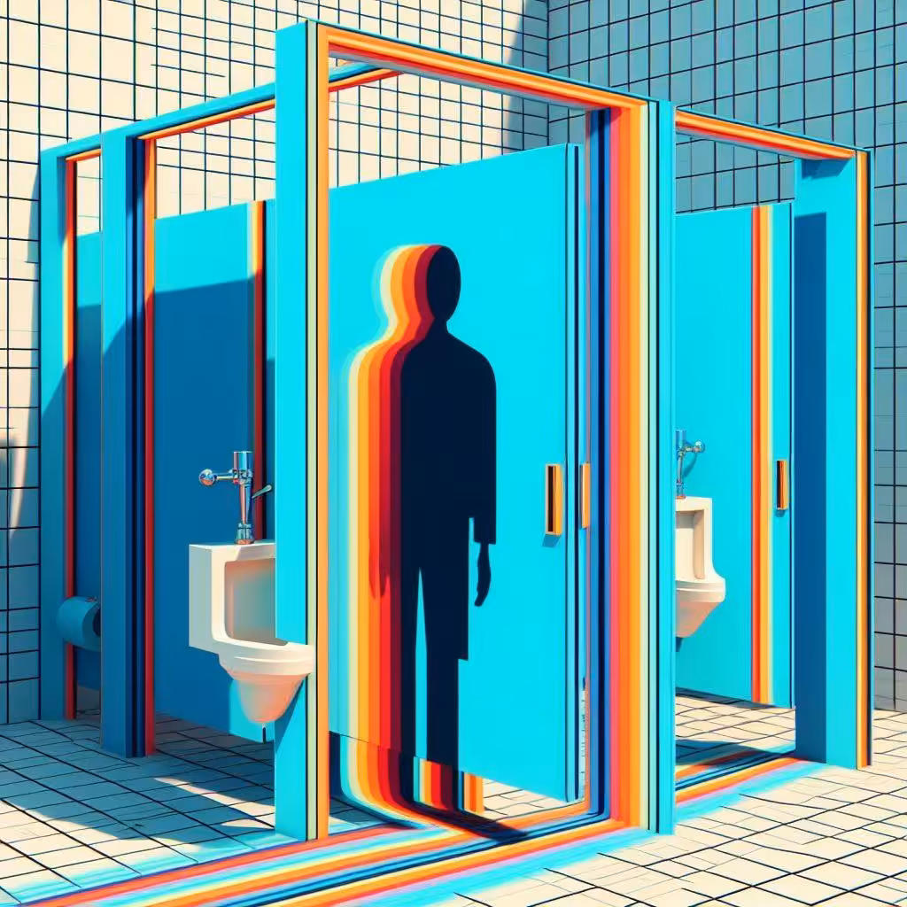 i got locked in the restroom