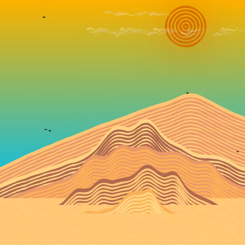 Painted Mountain Sunset #175