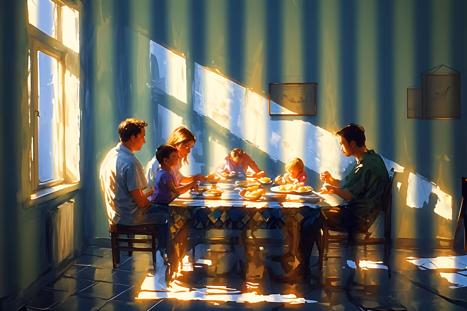 "The Potato Eaters" Revisited by David Hockney