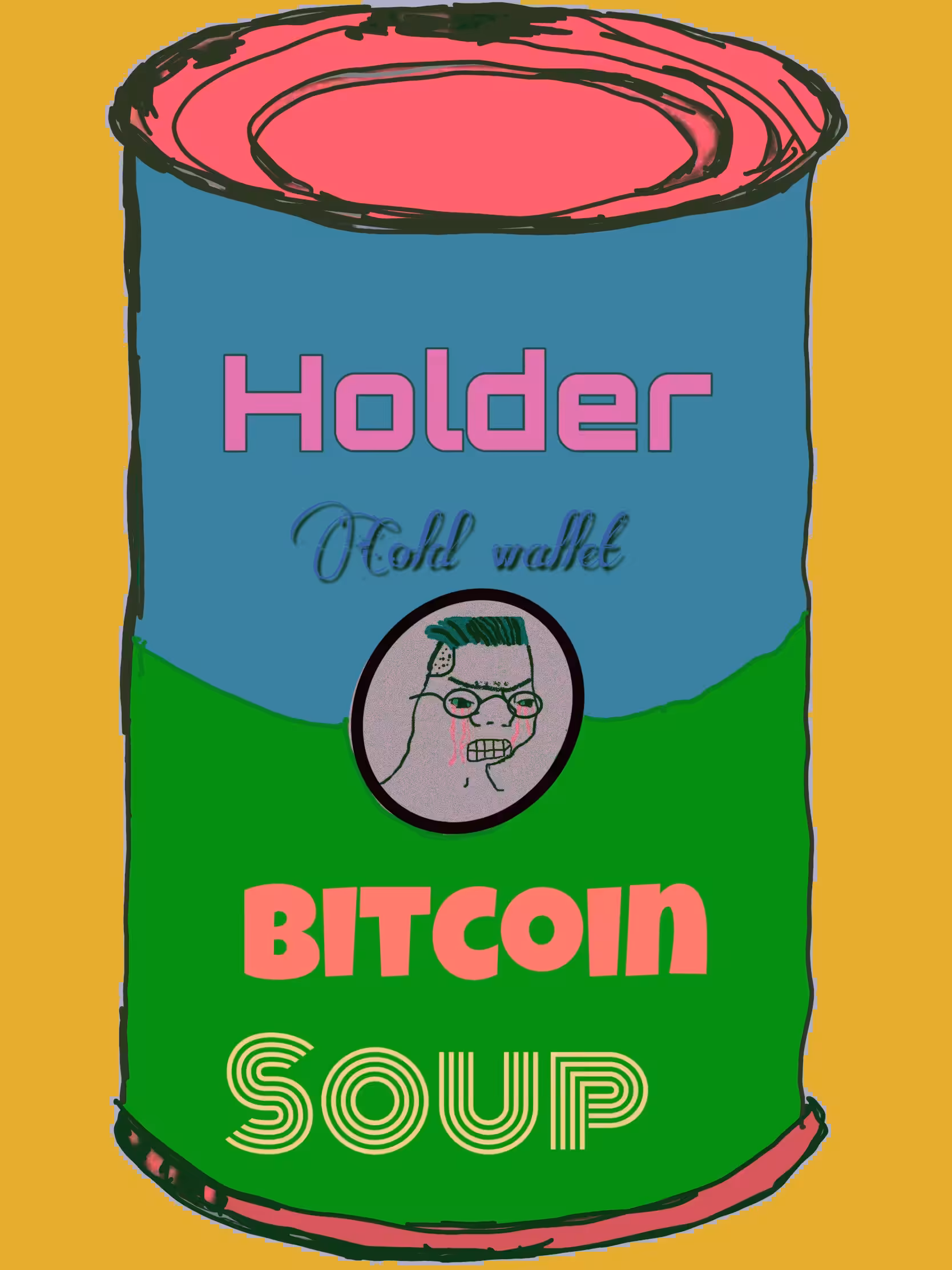 Pink Bitcoin Holder Soup