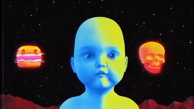Baby alien running away