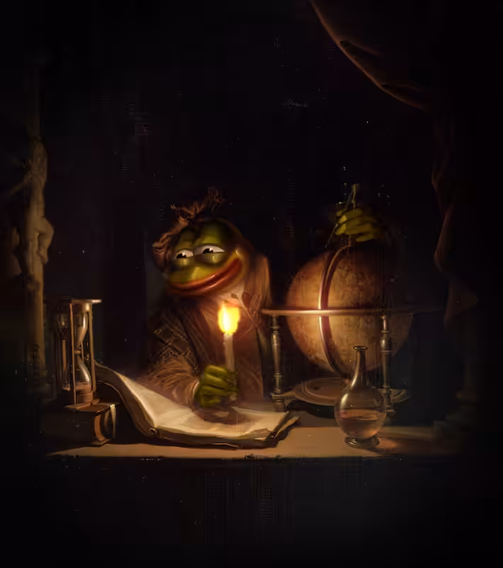 Astronomer Pepe by Candlelight
